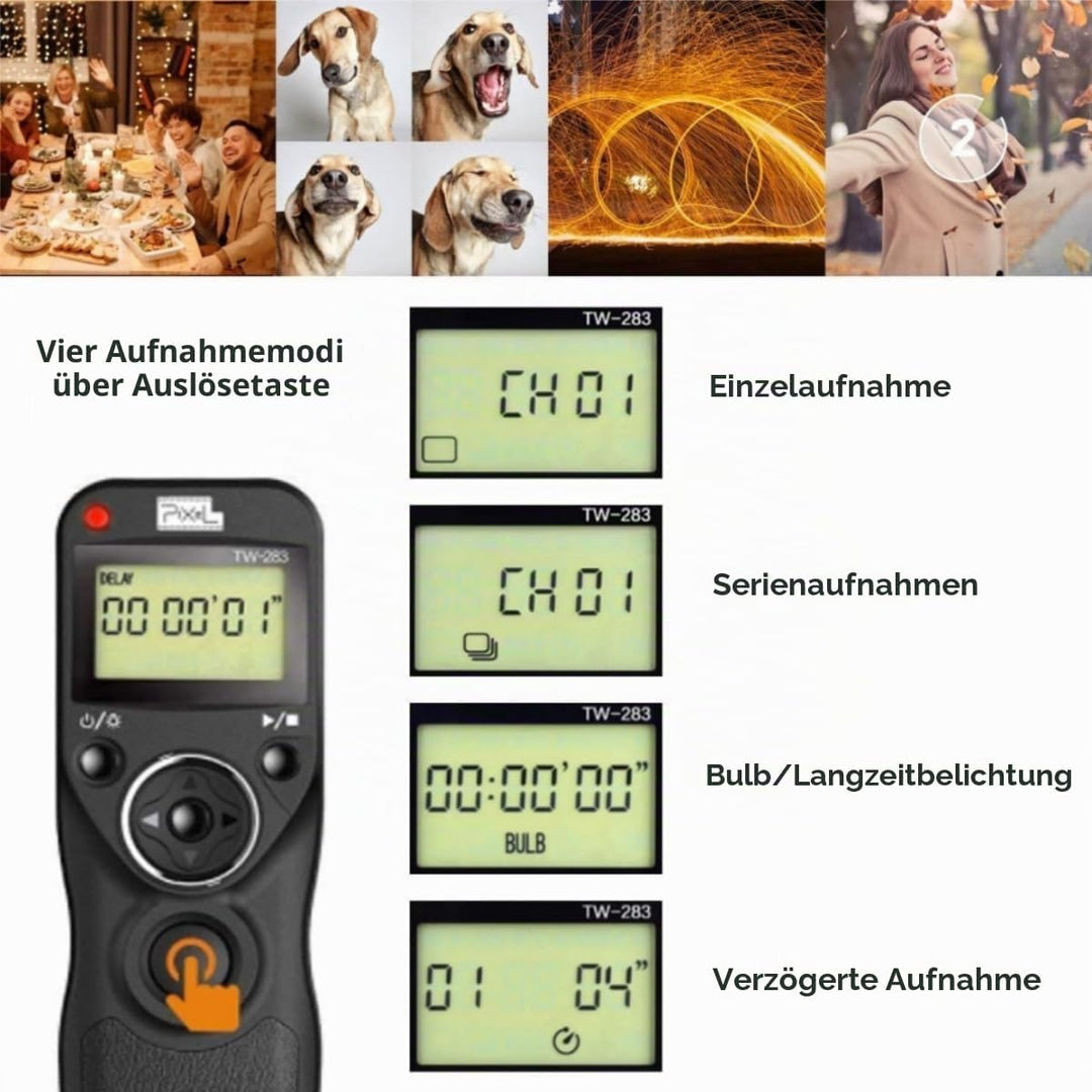 Pixel TW-283 L1 Timer-Fernauslöser Kamera Auslöser Intervalometer Fernsteuerung Kompatibel mit Panas