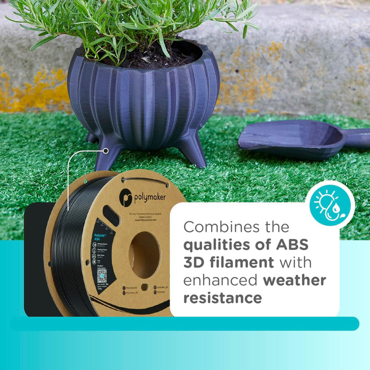 Polymaker PolyLite ASA Schwarz - 1.75mm - 1kg