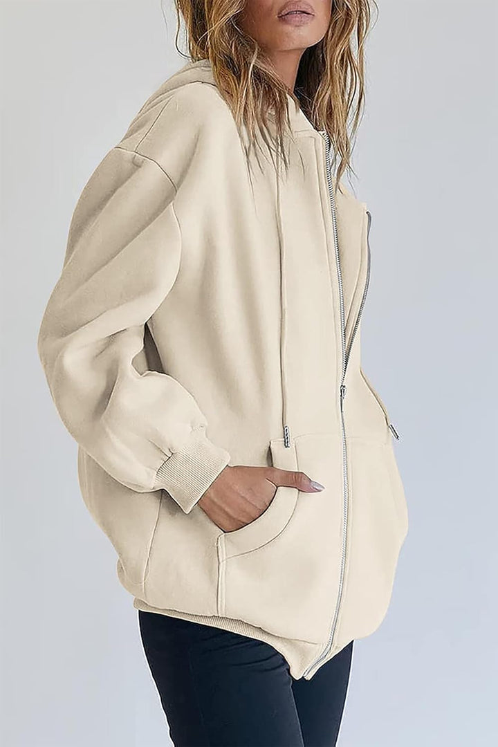 Hoodie Damen Sweatjacke 2025 Kapuzenjacke Herbst Winter Lang Sweatshirt Kapuzenpullover Mit Kapuze R