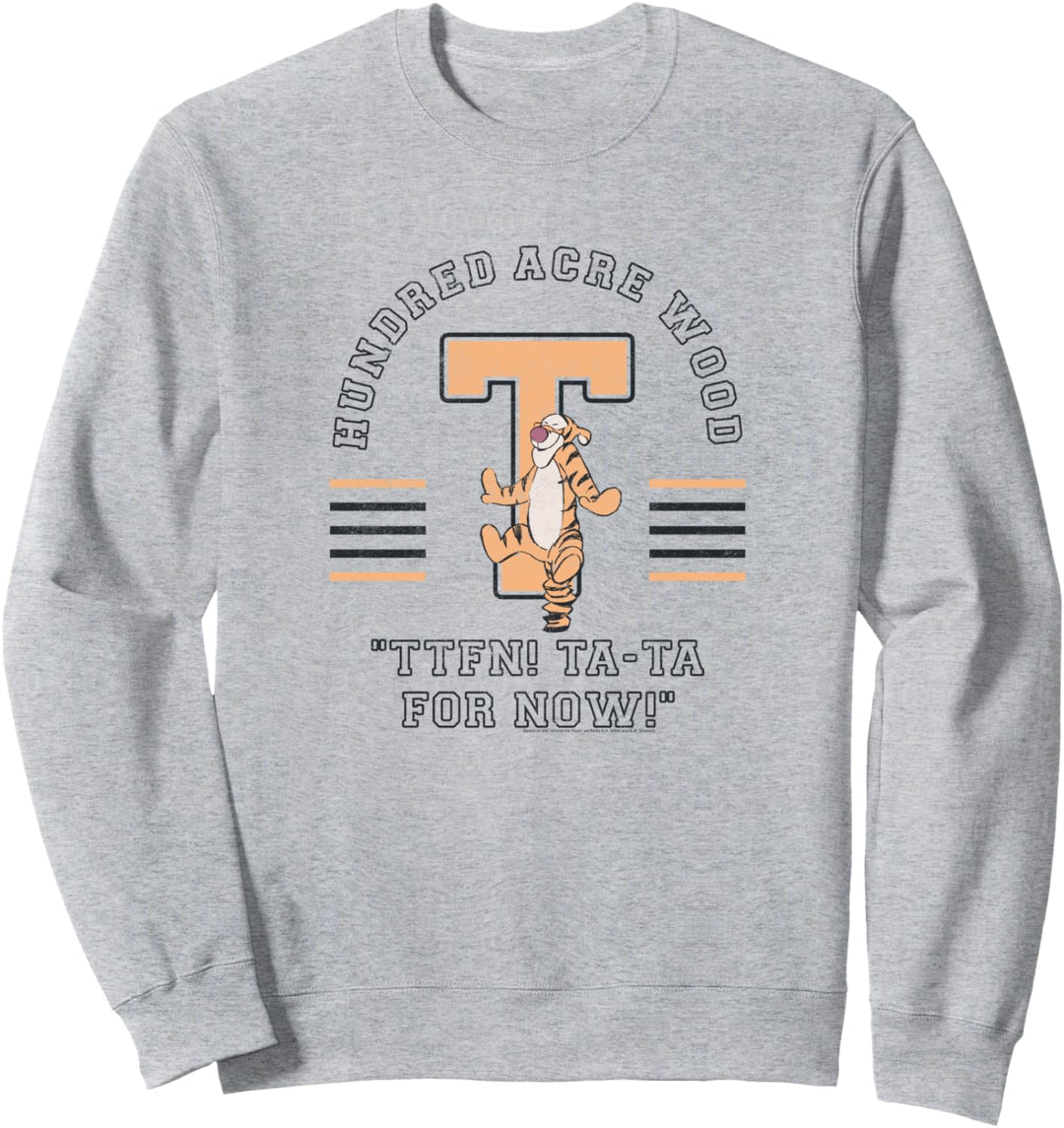 Disney Winnie The Pooh Tigger Collegiate TTFN Ta Ta For Now! Sweatshirt