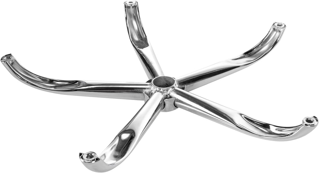 CLP Fusskreuz Rund I Chrom I Stuhlbasis Aus Metall I Drehkreuz Für Bürostuhl, Farbe:Chrom, Chrom