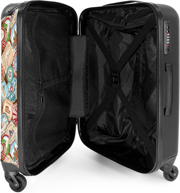 NoBoringSuitcases.com® Handgepäck, Hartschalenkoffer mit TSA Schloss, Trolley, Reisekoffer, Carry on