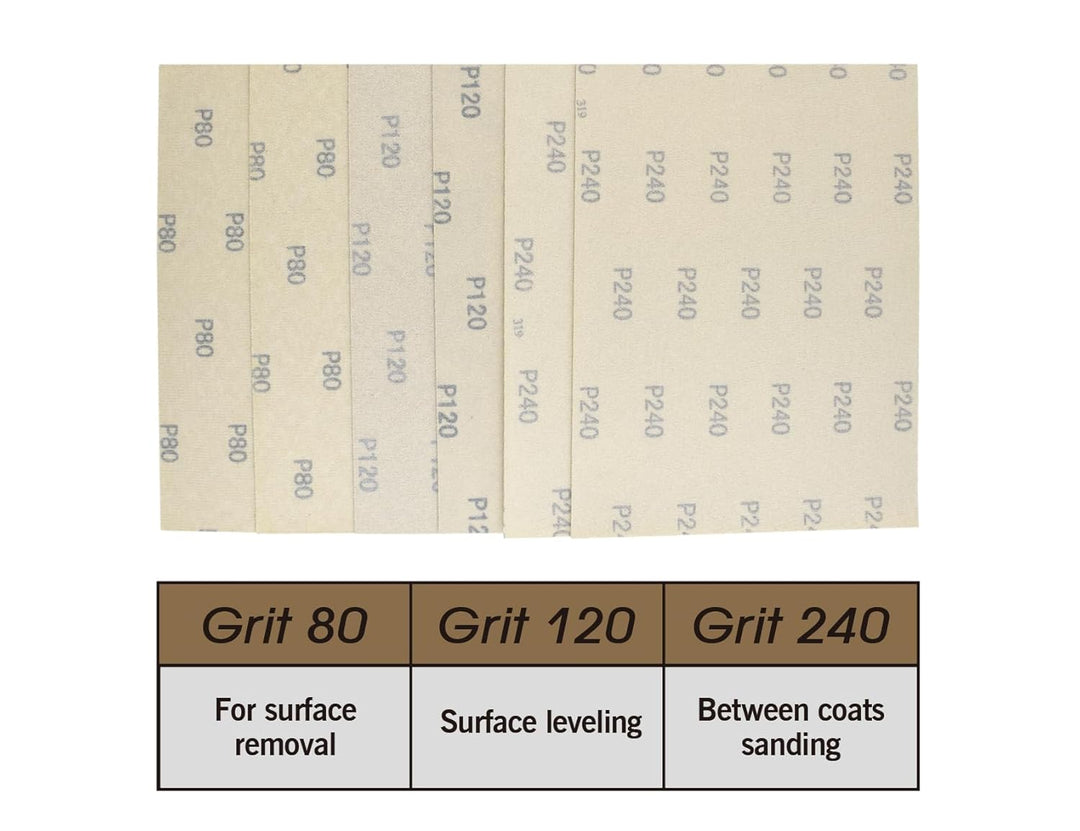 ROLLINGDOG Trockenbau-Eck-Handschleifer – 6 Stück Oxid-Mesh-Schleifpapier für Eckwandreinigung und P