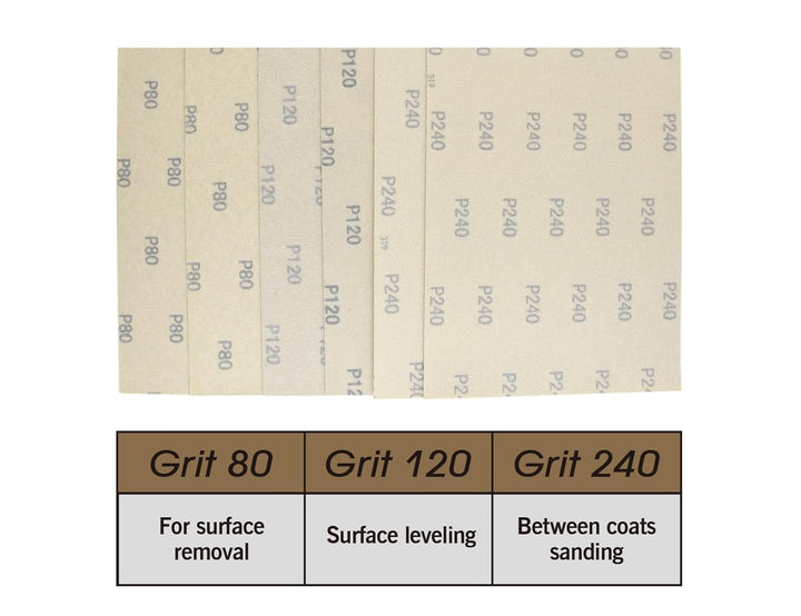 ROLLINGDOG Trockenbau-Eck-Handschleifer – 6 Stück Oxid-Mesh-Schleifpapier für Eckwandreinigung und P