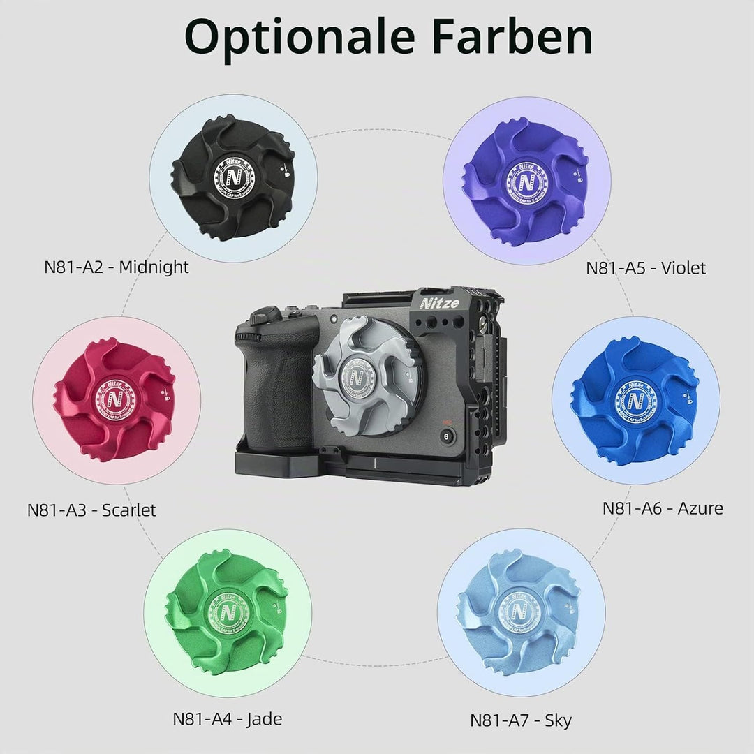 Nitze E Mount Camera Body Cap, E Mount Kamera Gehäusekappe aus Aluminiumlegierung für Sony FX3 / FX3