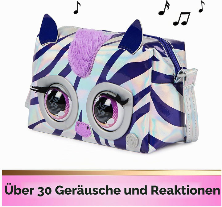 Purse Pets Metallic Magic Rebel Stripez Zebra - interaktive Kindertasche, die mit mehr als 30 Geräus
