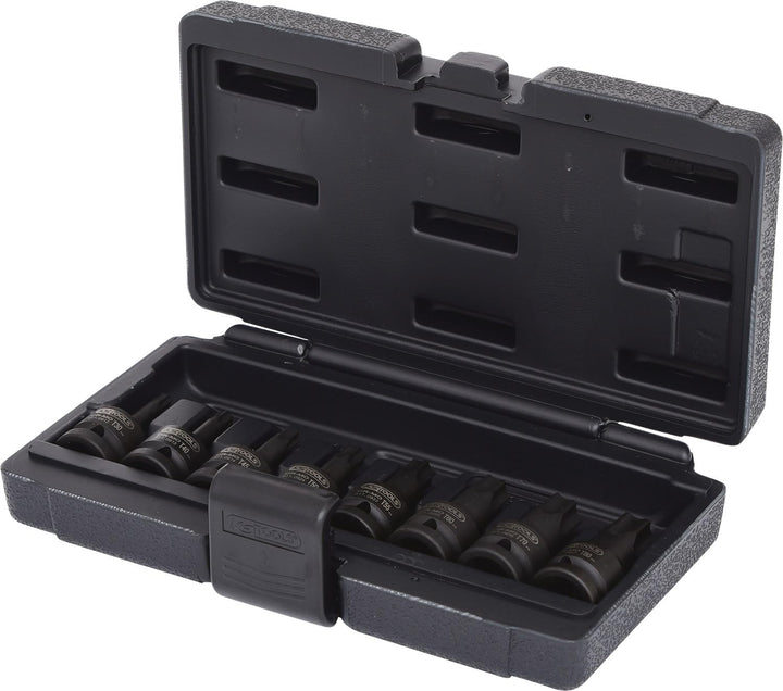 KS Tools 515.1107 1/2" Kraft-Bit-Stecknuss-Satz TX, 8-tlg., T30-T80