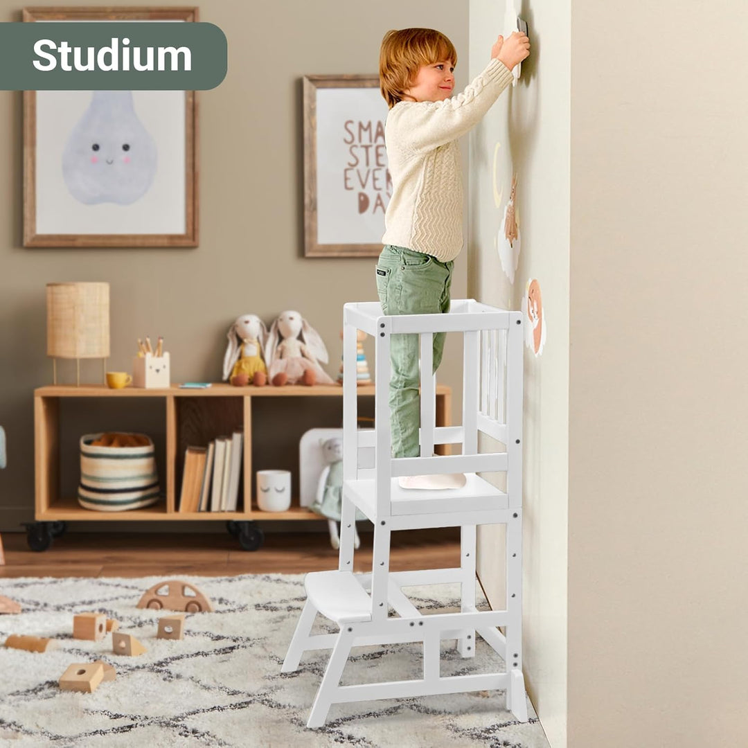 COSYLAND Montessori Lernturm ab 1 Jahr – Höhenverstellbarer Kinder Lernturm & Learning Tower für Küc