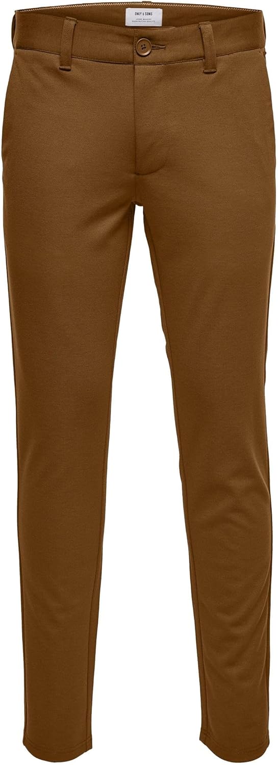 ONLY & SONS Male Chino Hose ONSMARK Slim Fit Chino Hose 28W / 30L Medium Grey Melange, 28W / 30L Med