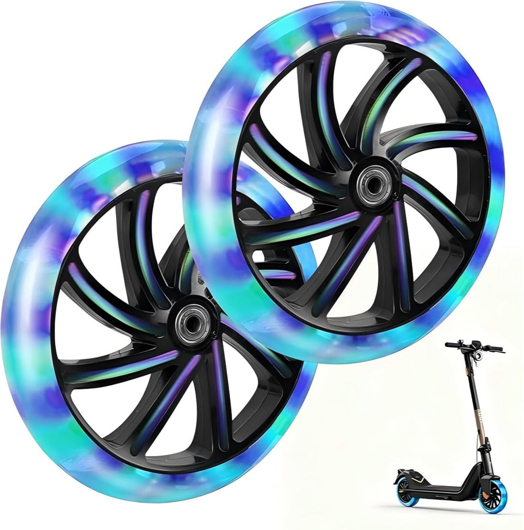 2 Stück 200mm Scooter Rollen, Bunt Scooter Ersatzräder, Cityroller Reifen, ErsatzräderScooter Räder