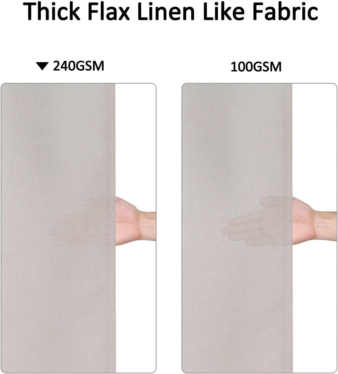 LinTimes Flachs Leinen wie 240GSM Schwerer Stall Duschvorhang für Badezimmer mit Haken Hotel Luxus S