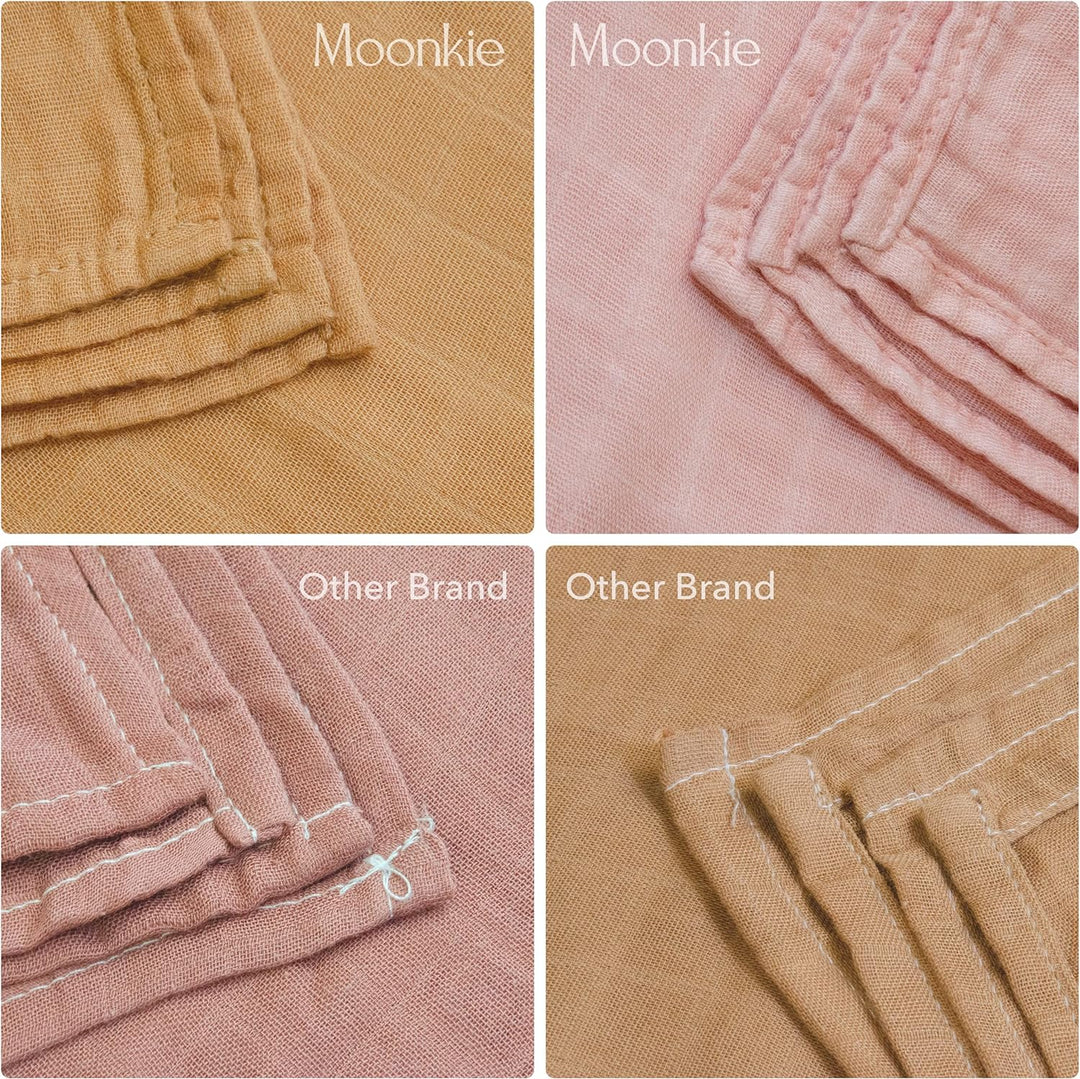 Moonkie Muslin Swaddle Blanket, Essentials Baby Empfangsdecke für Mädchen und Jungen, Säugling tragb