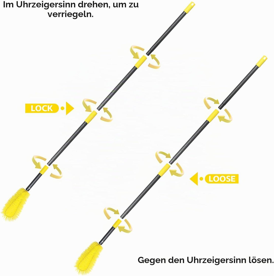 Dachrinnenreinigungswerkzeuge von The Ground, 3 m Dachrinnenreinigungsbürste mit Teleskopstange, Dac