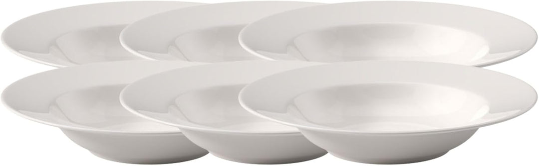 Villeroy & Boch - For Me 6x Suppenteller, Premium Porzellan, weiss