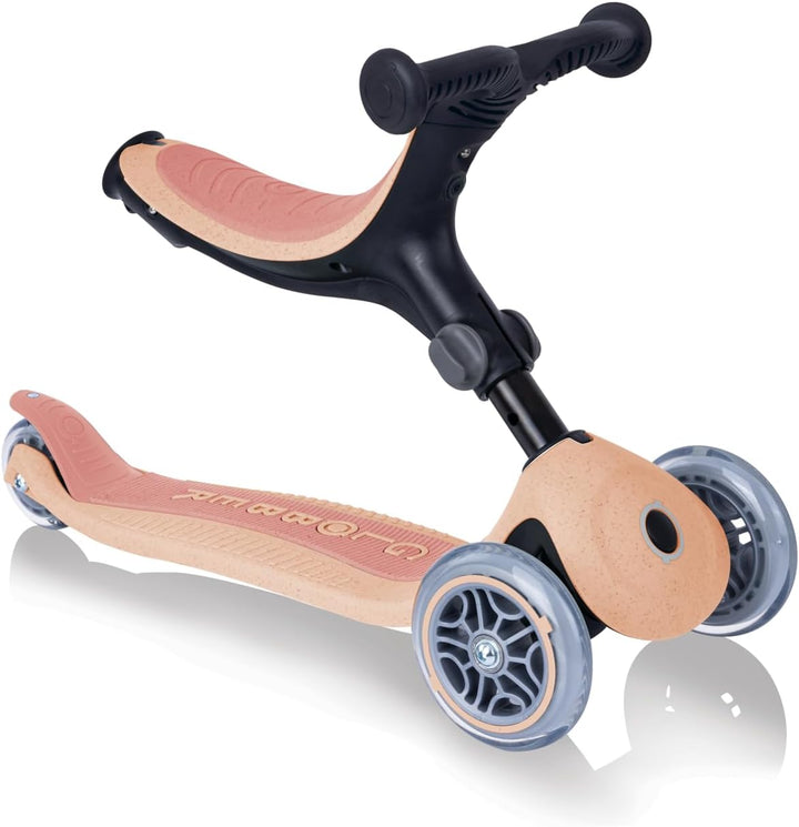 GLOBBER GO-UP Foldable Plus ECO – 3 in 1 Dreirad, Laufrad und Scooter, 120/80 mm, 3-rädrig, höhenver