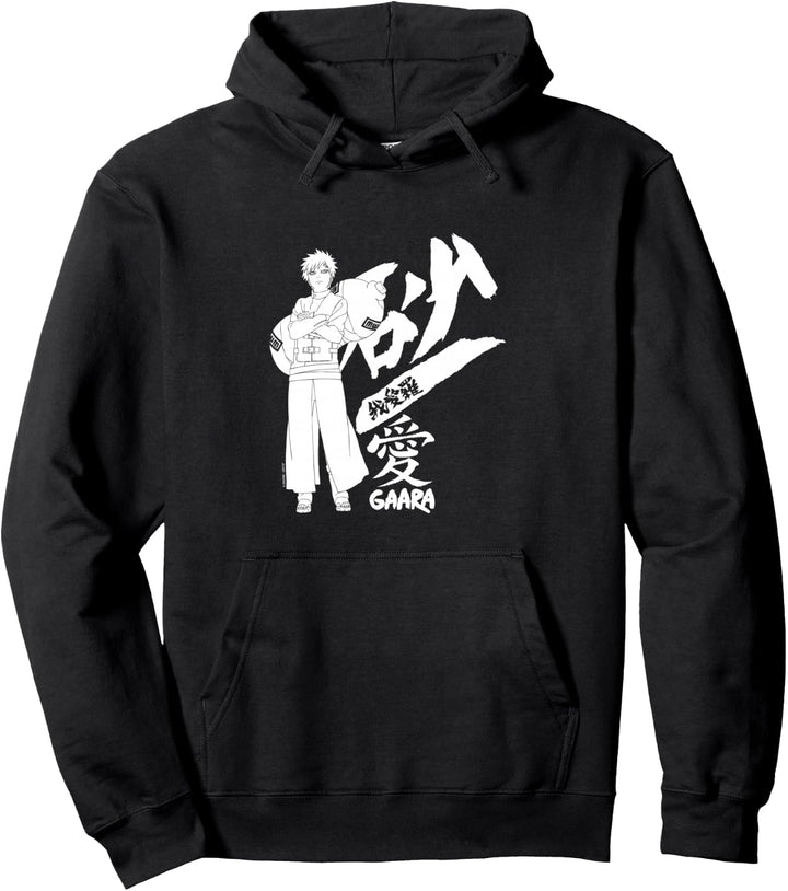 Naruto Shippuden Gaara stehend mit Kanji Pullover Hoodie