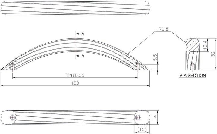 10x Möbelgriff DIVIN BA 128 mm Edelstahloptik Küchengriff Schrankgriff Schubladengriff von SO-TECH®