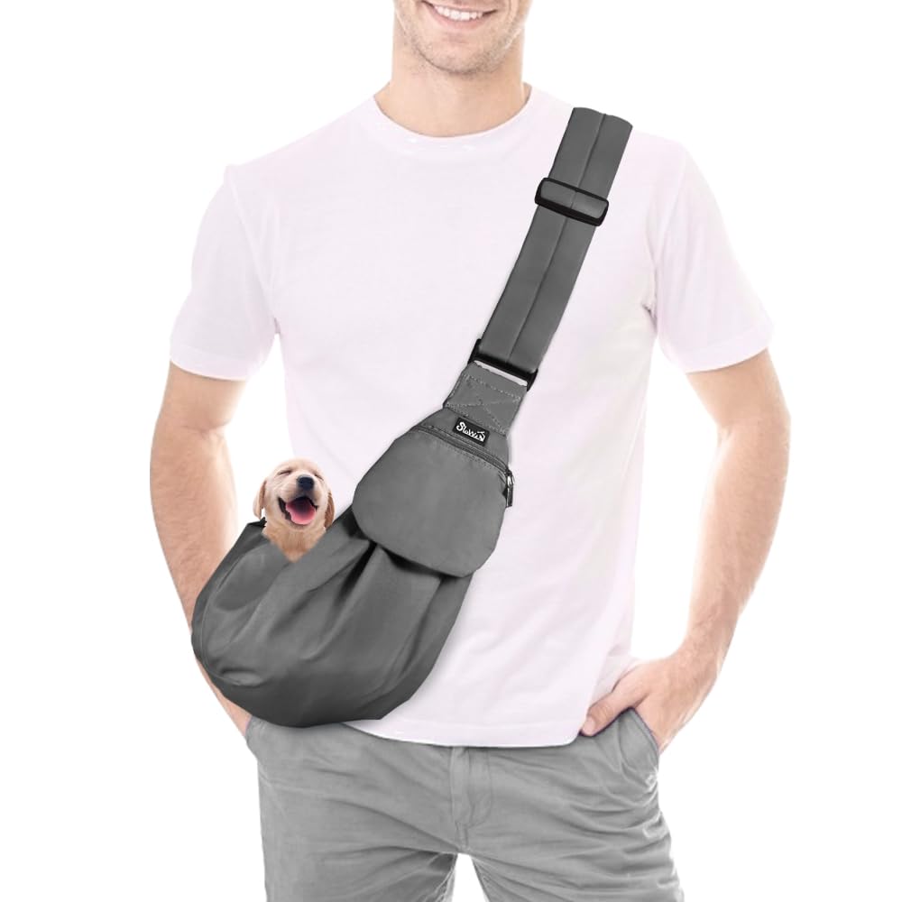 SlowTon Hundetragetasche, Haustier Hundetasche mit verstellbarem, gepolstertem Schultergurt und Fron