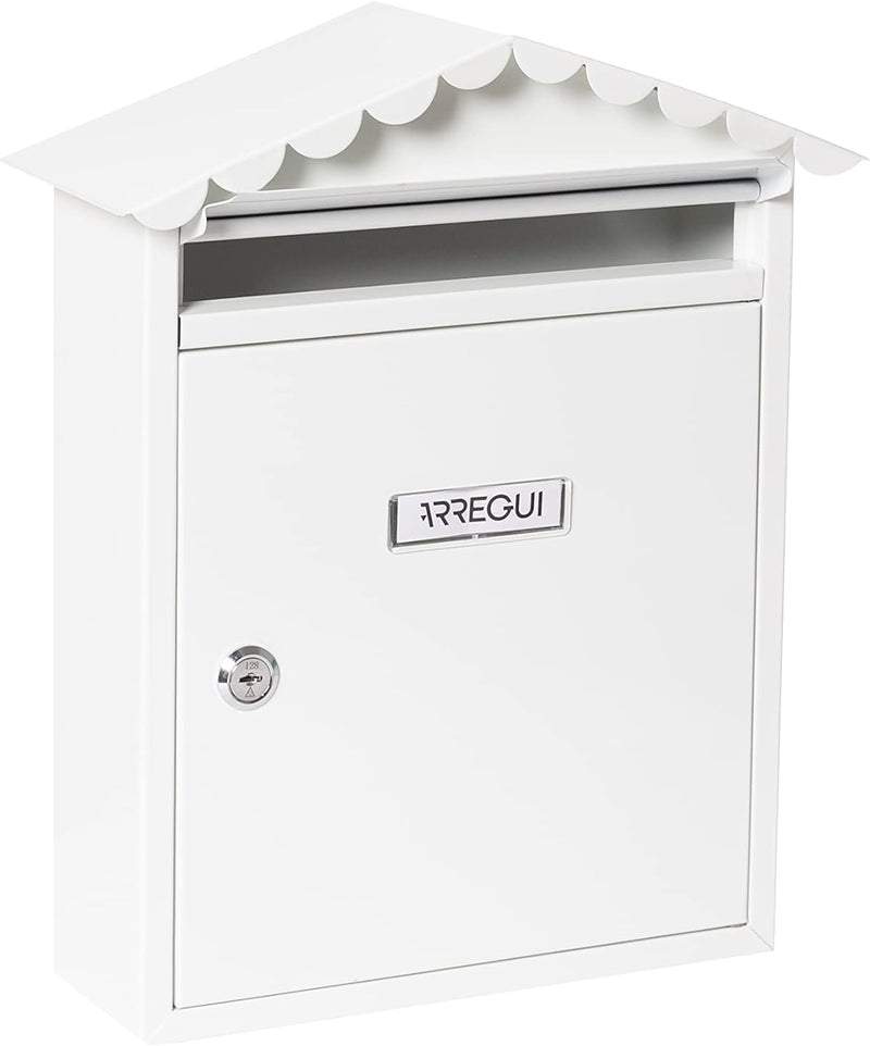 Arregui 1832D104 Visit Briefkasten, 26 x 9 x 36 cm, Weiss, Weiss