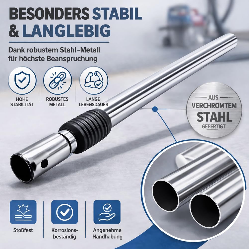 MisterVac | Teleskop-Staubsaugerrohr kompatibel mit Bosch PAS20-220P