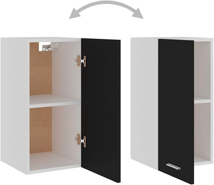 homiuse Hängeschrank Schwarz 29,5x31x60 cm Holz KüChenschrank HäNgeschrank KüChe KüChenunterschrank