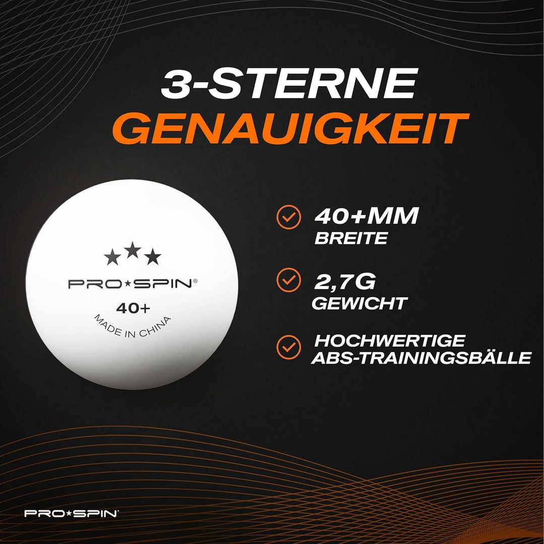PRO-SPIN Tischtennisschläger – Hochleistungs-Tischtennis Set | Premium Tischtennisschlaeger, 3-Stern