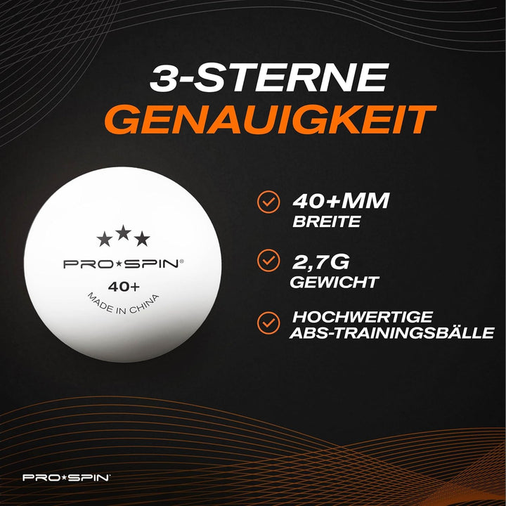 PRO-SPIN Tischtennisschläger – Hochleistungs-Tischtennis Set | Premium Tischtennisschlaeger, 3-Stern