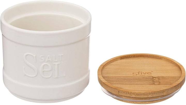 5five - salzdose "naturéo" aus weisser keramik