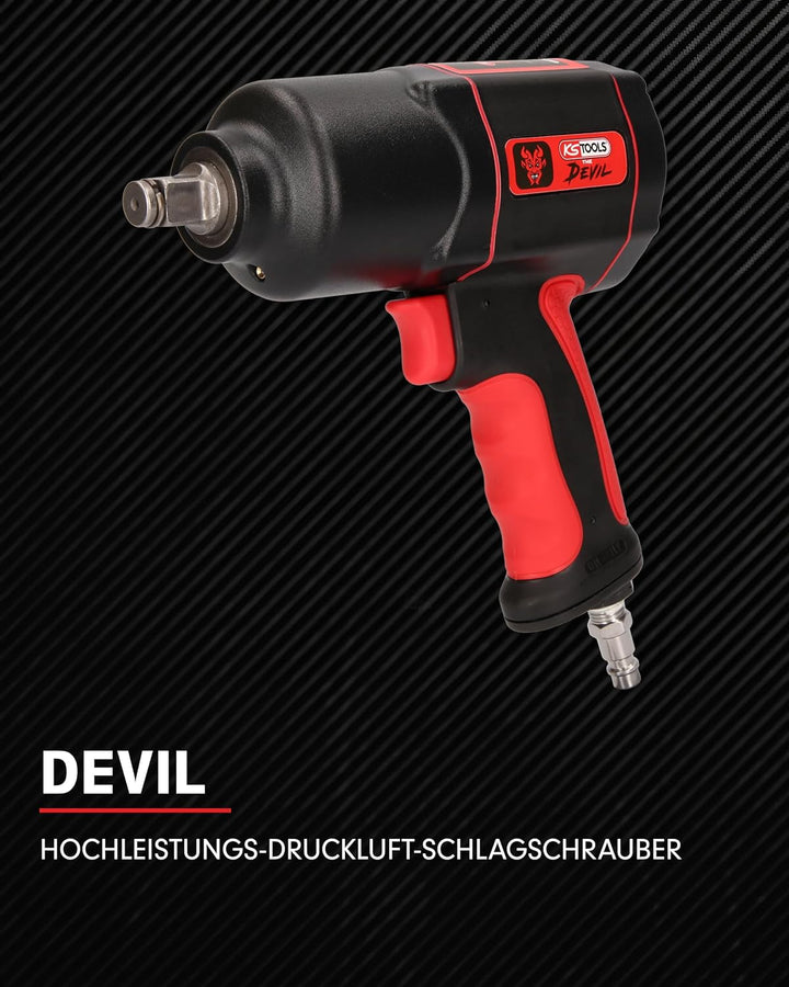 KS Tools 515.1200 1/2" THE DEVIL Hochleistungs-Druckluft-Schlagschrauber, 1600Nm