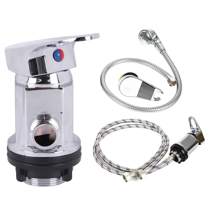 Dusche Mischbatterie Auslass 1/2 Zoll mit 80 cm Einlassrohren und Auslassrohren + Sprinkler Set für