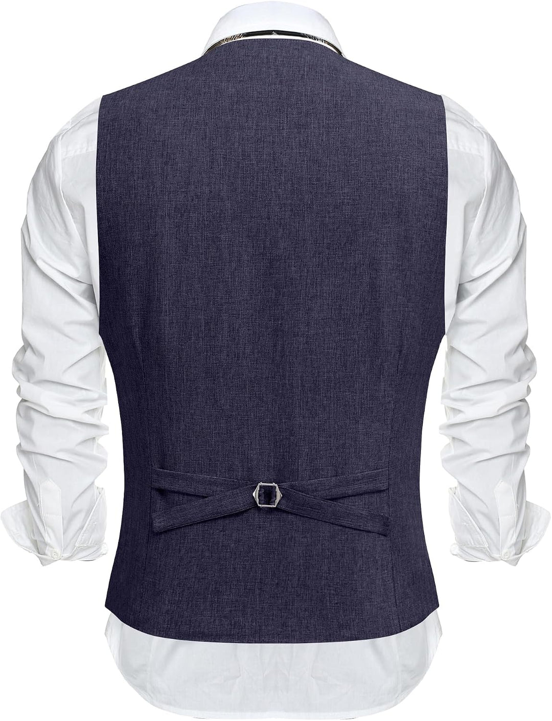 COOFANDY Weste Herren Anzug mit Taschen Anzugweste Gilet Casual Hochzeitsweste V-Ausschnitt Business