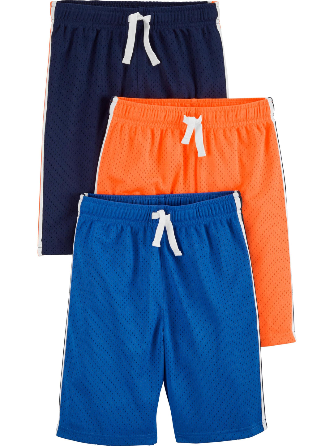Simple Joys by Carter's Jungen Shorts (3er Pack) 5-6 Jahre Blau/Orange/Marineblau, 5-6 Jahre Blau/Or