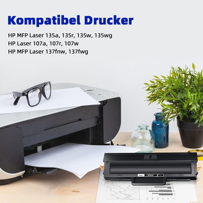 Koala Kompatible Tonerkartusche als Ersatz für HP 106A W1106A Toner für Laser MFP 135wg 137fwg 137fn