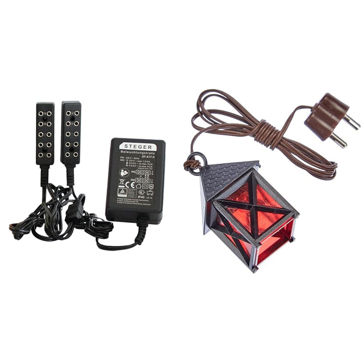 Kahlert Licht 60976 Ruhe-/Flackerlichttrafo für Puppenstuben und Weihnachtskrippen, schwarz & 20680
