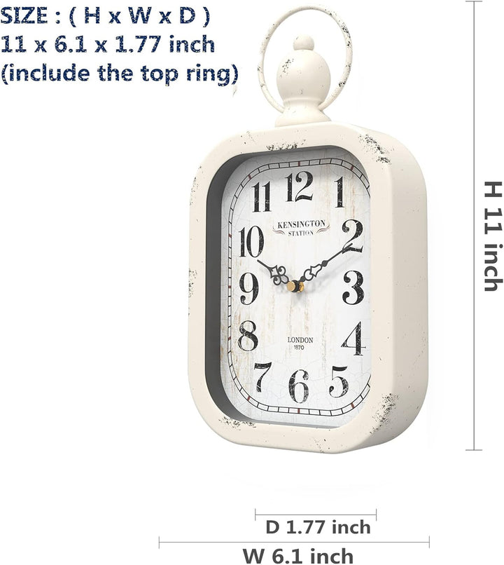 Menterry Europäischen Retro Oval Wanduhr, antike altmodische Design, Vintage-Stil, batteriebetrieben