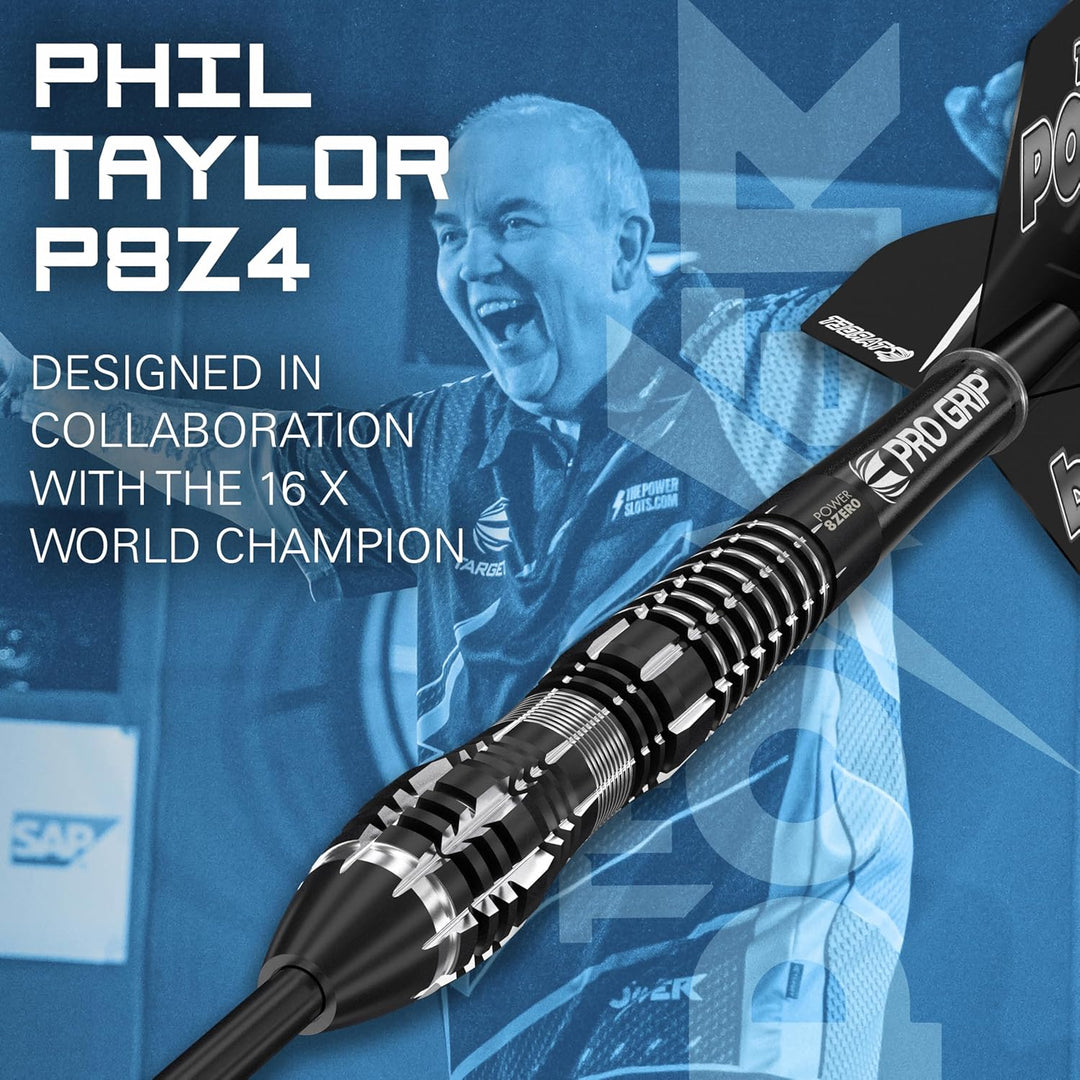 Target Darts Phil Taylor Power 8-Zero Schwarz 80% Wolfram Steeldarts-Set Schwarz P8Z4 25G Single, Sc