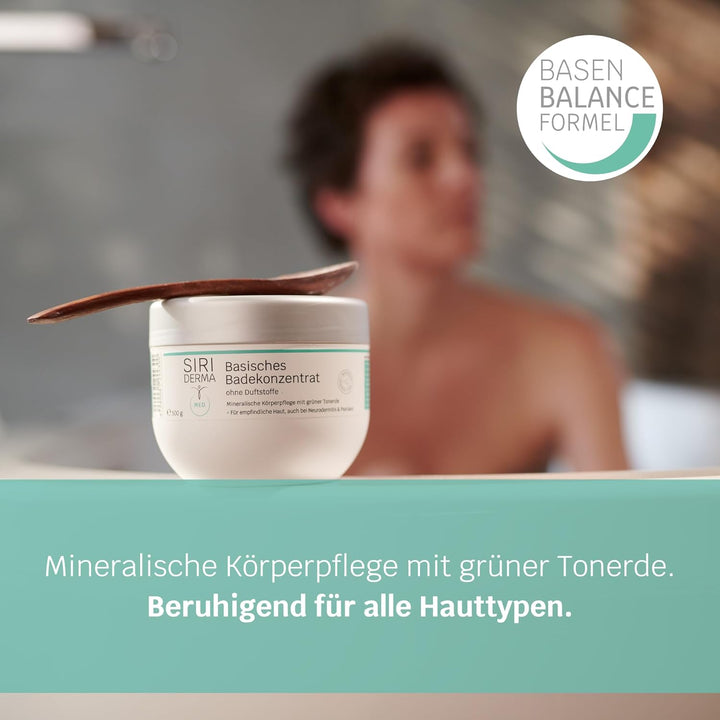 SIRIDERMA Basisches Badekonzentrat | Basenbad ideal als Vollbad, Fussbad und basische Waschung | Auc