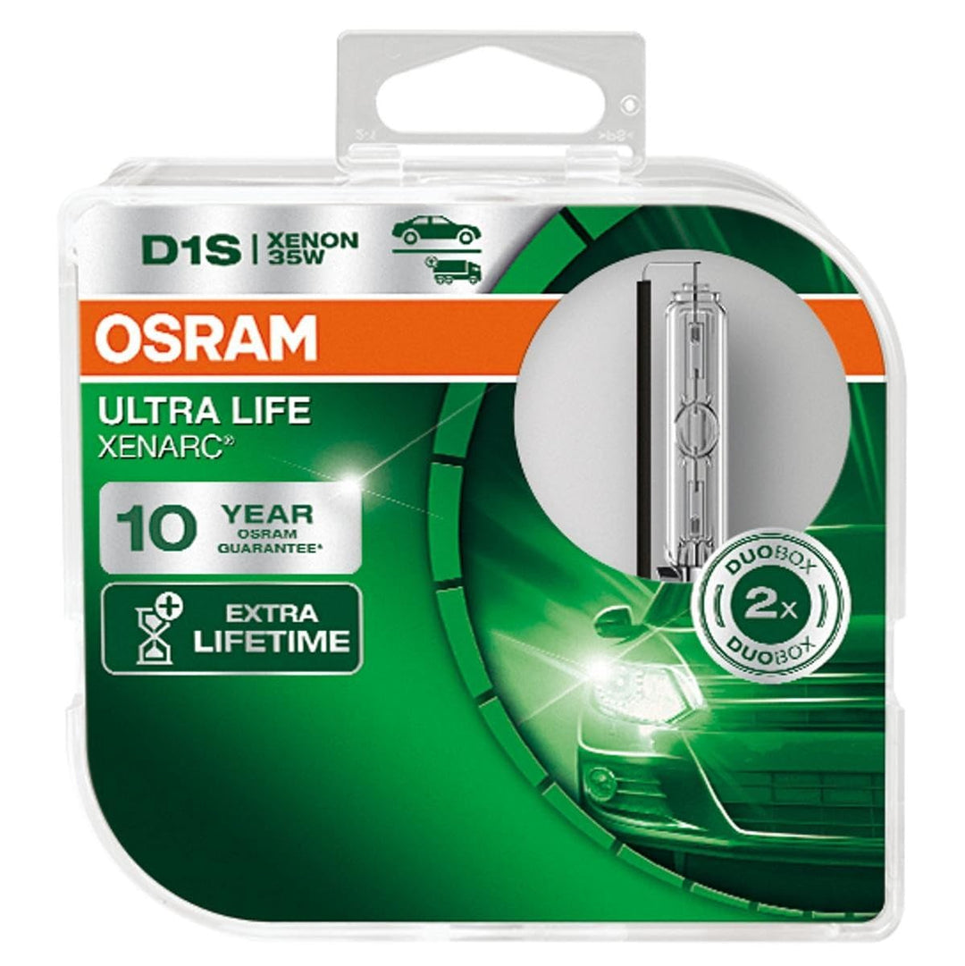 Osram Xenarc ULTRA LIFE D1S HID Xenon-Brenner, Entladungslampe, 66140ULT-HCB, Duobox (2 Stück) ULTRA