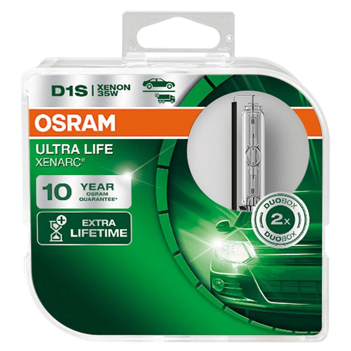 Osram Xenarc ULTRA LIFE D1S HID Xenon-Brenner, Entladungslampe, 66140ULT-HCB, Duobox (2 Stück) ULTRA