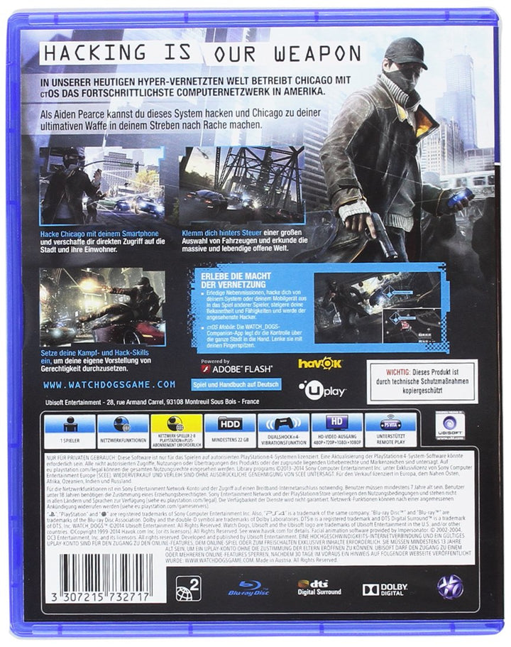 Watch Dogs - [PlayStation 4] PlayStation 4 Standard, PlayStation 4 Standard