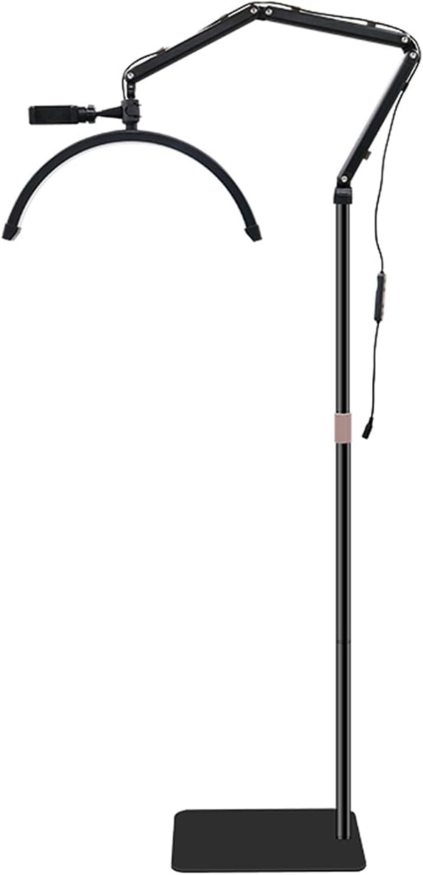 LED Halbmond Beauty Light Farbtemperatur 3000K-6000K Schwenkbar stabile Stand & Telefonhalterung Sch