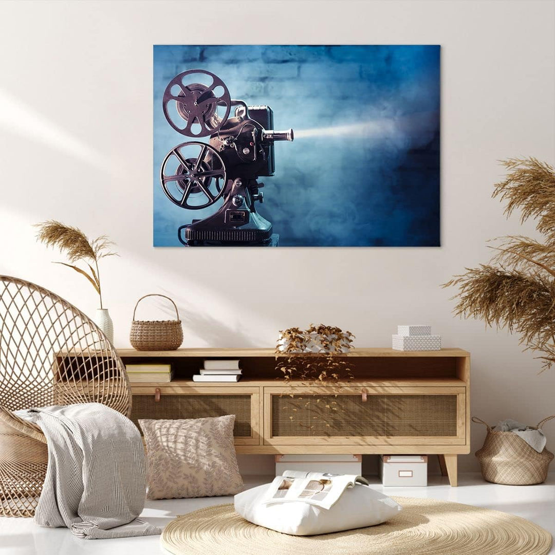 Bilder auf Leinwand 100x70cm Leinwandbild Film projektor gedächtnis geschichte Gross Wanddeko Bild S