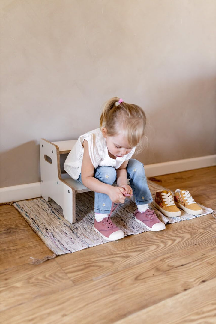 Tritthocker für Kinder - Montessori - Tritthocker Kinder - Hocker Holz - Toilettenhocker - Hocker Ki