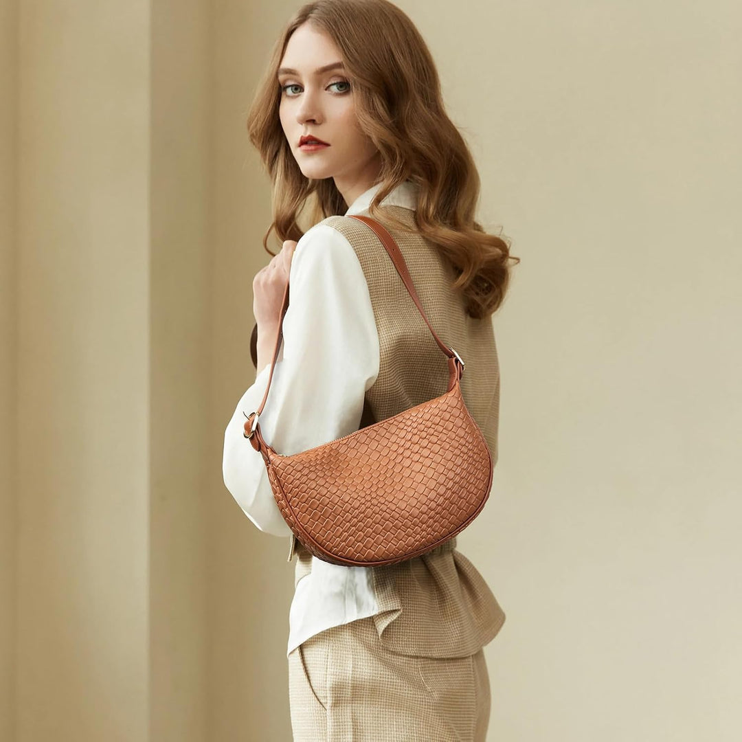 BOSTANTEN Damen Handtaschen Klein,Geflochtene Taschen Umhängetasche Damen Crossbody Bag Schultertasc