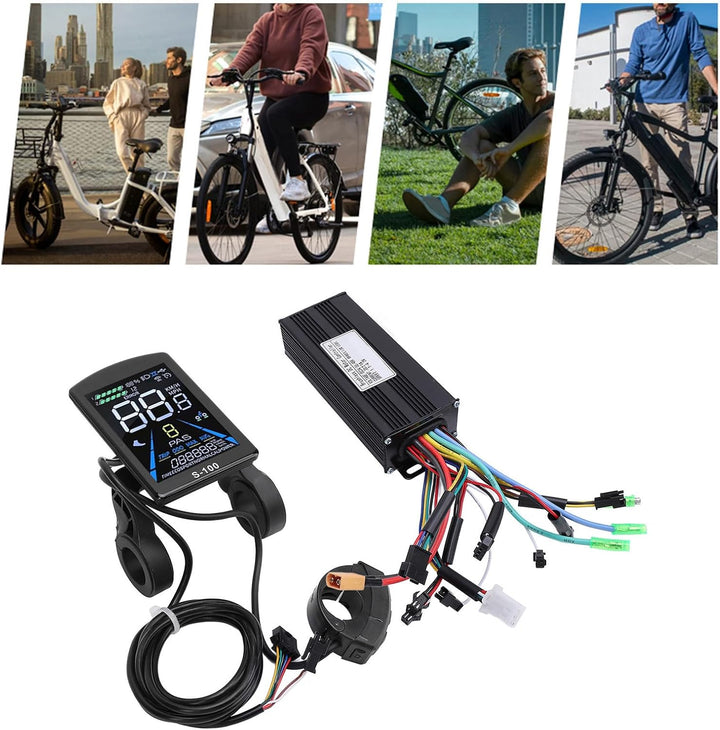 BuyWeek E-Bike Brushless Motor Controller Kit, 36V 48V 750W 1000W 30A 3 Modus Sinuswelle Controller