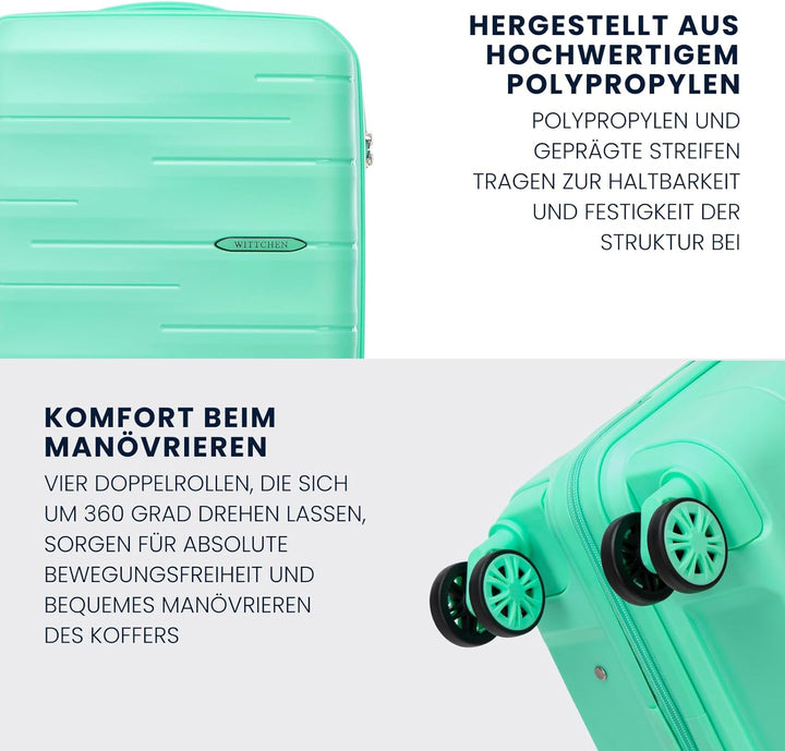 WITTCHEN ARCO Line | Kabinenkoffer Handgepäck Kleiner Koffer | Leichtes Gepäck Polypropylen TSA-Schl