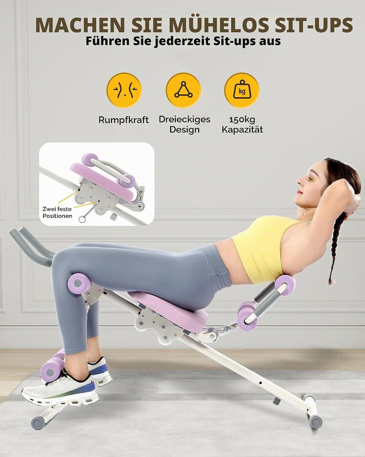 GUUG Bauchmuskeltrainer Bauchtrainer für Zuhause: Bauch Trainingsgerät Klappbar Bauchmuskeltraining