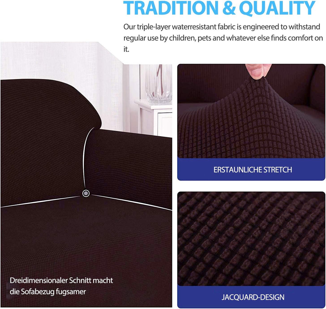 VanderHOME Stretch Sofabezug Ohrensessel husse ohrensessel bezug 1 Sitzer Stretch und antirutsch Ses