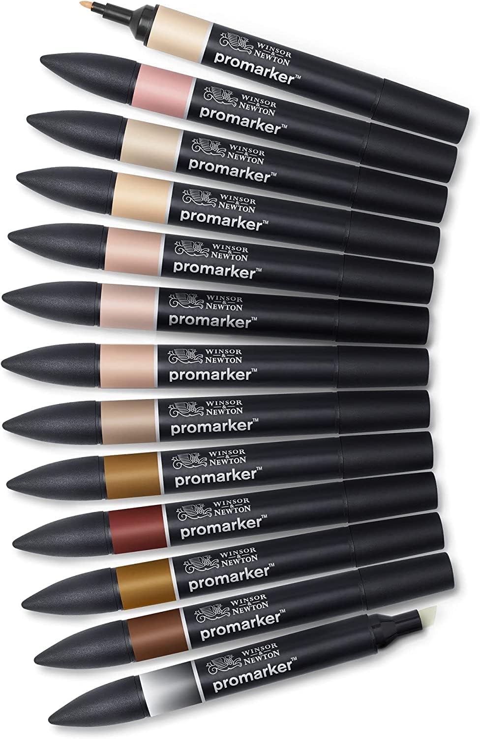 Winsor &amp; Newton 0290172 ProMarker Professioneller Layoutmarker - 2 Spitzen, fein &amp; breit für Zeichnu
