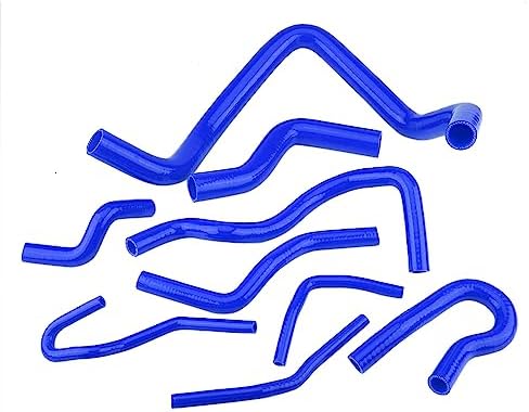 KIMISS 9 Stücke Auto Kühlerschlauch Kit,Silikon Kühlerschläuche (Blue)